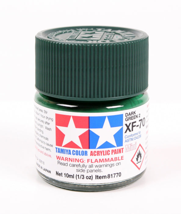 Tamiya 81770 Acrylic Mini XF70 Dark Green 2 IJN Matte Finish