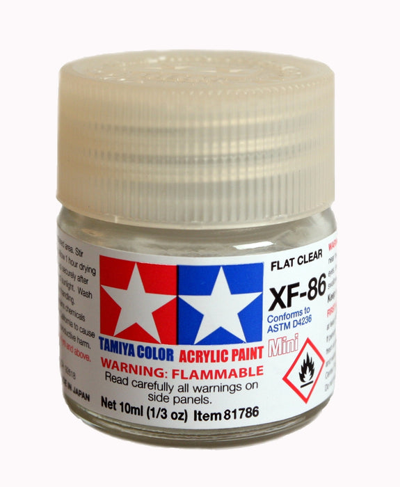 Tamiya 81786 Acrylic Mini XF-86 Clear 10ml (1/3 oz)