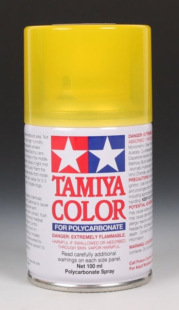Tamiya 86042 PS-42 Polycarbonate Spray Paint 100ml Translucent Yellow (Must Ship UPS Ground)