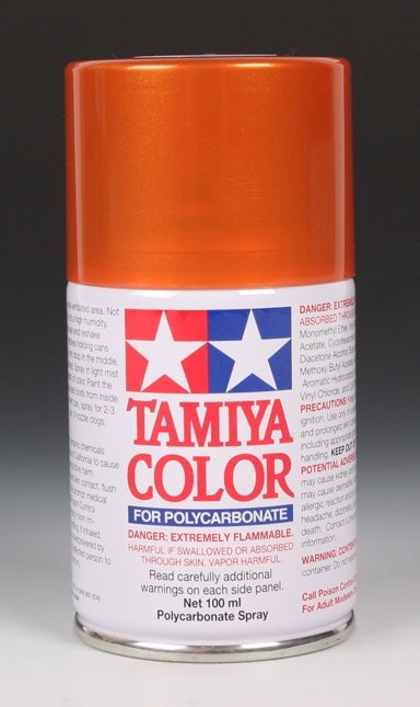 Tamiya 86061 PS-61 Polycarbonate Spray Paint 100ml Metallic Orange (Must select UPS Shipping)