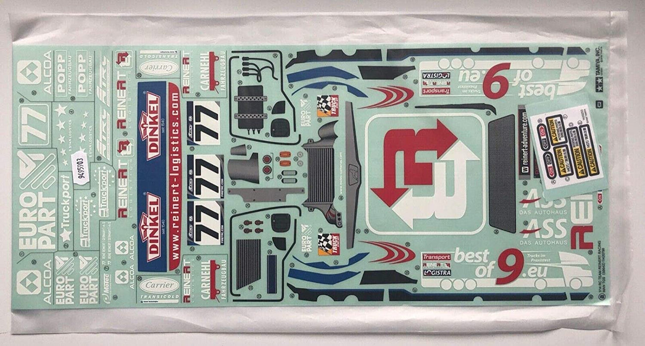 Tamiya 9495903 RC Sticker and Masking for MAN Euro Trucks