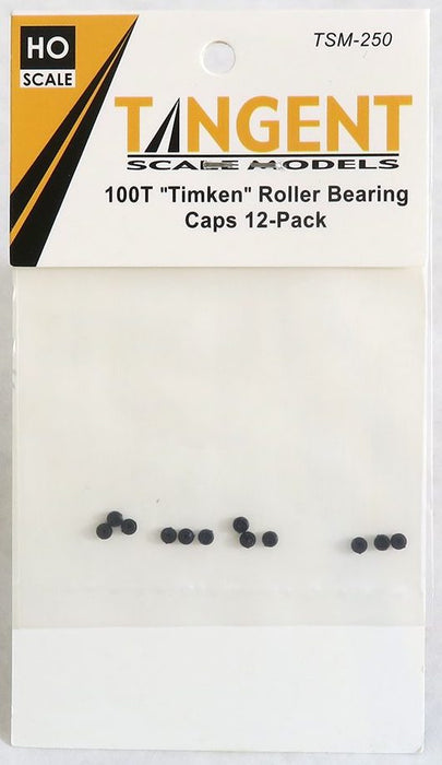 Tangent 250 HO Scale 100 Ton "Timken" Roller Bearing Caps 12 Pack