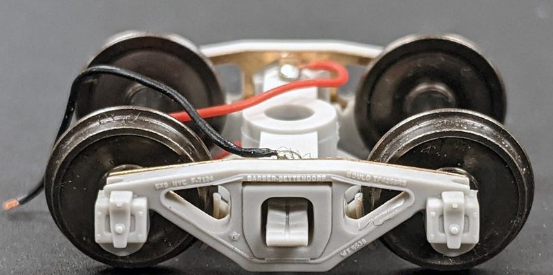 Tangent Scale Models 113 Gray 70 Ton Gould Caboose Roller Bearing Trucks Code .88 Tread with Pickups