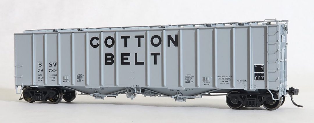 Tangent Scale Models 16042-01 HO Scale 4180 Airslide Covered Hopper Cotton Belt SSW 79782