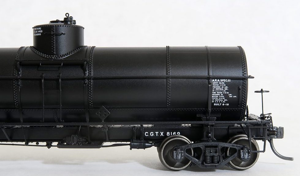 Tangent Scale Models 19015-01 GA 1917-design 8000 Gallon Non-Insulated Tank Car CGTX 8134