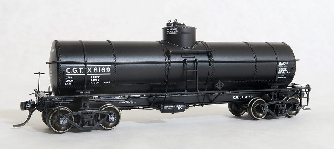 Tangent Scale Models 19015-03 GA 1917-design 8000 Gallon Non-Insulated Tank Car CGTX 8152