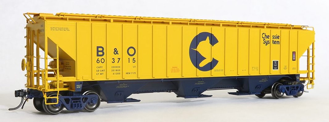 Tangent Scale Models 20027-01 PS 4750 Covered Hopper Chessie System B&O 603710