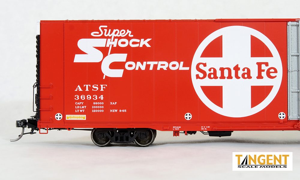 Tangent Scale Models 25023-06 HO Scale Greenville 86' Auto Parts Boxcar Santa Fe ATSF 36934
