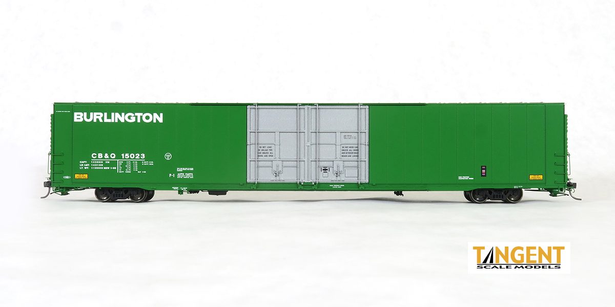 Tangent Scale Models 25028-01 HO Scale Greenville 86' Auto Parts Boxcar Burlington CB&Q 15023