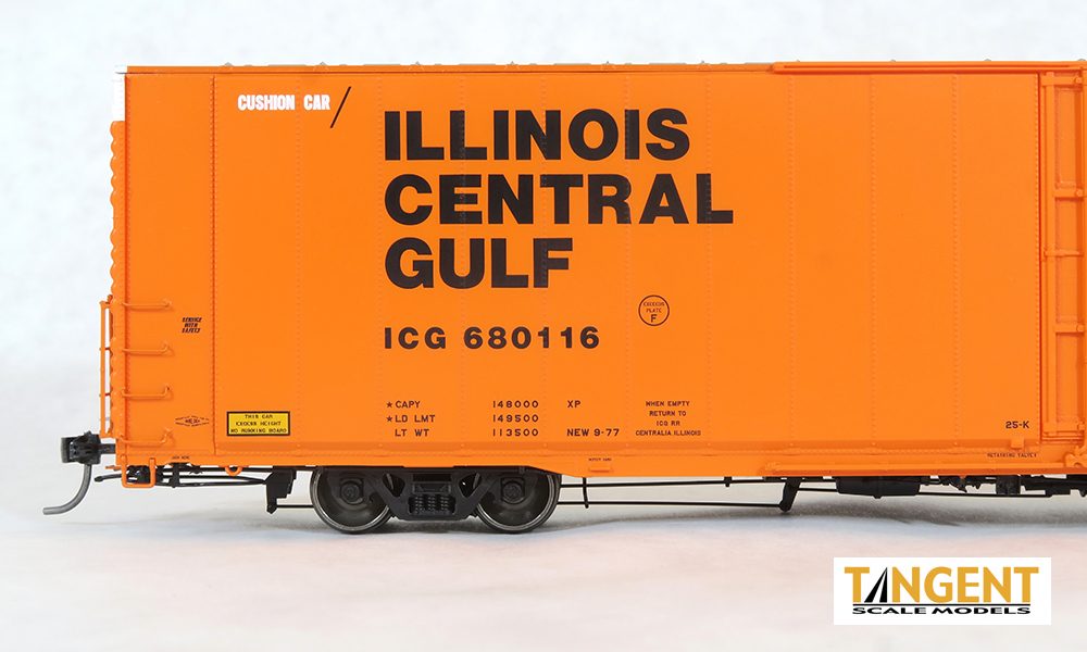 Tangent Scale Models 25030-02 HO Scale Greenville 86' Auto Parts Boxcar Illinois Central ICG 680103