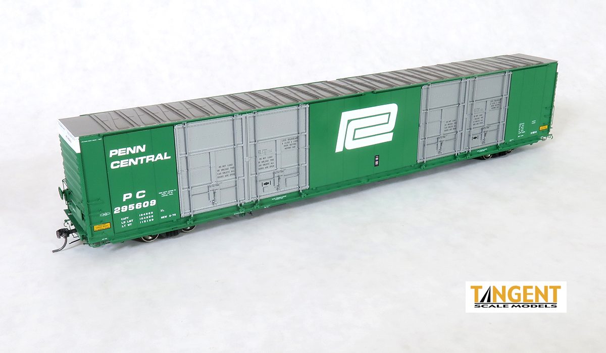 Tangent Scale Models 25513-03 HO Scale 86' Quad Door Auto Parts X-60-R Boxcar Penn Central PC 295611