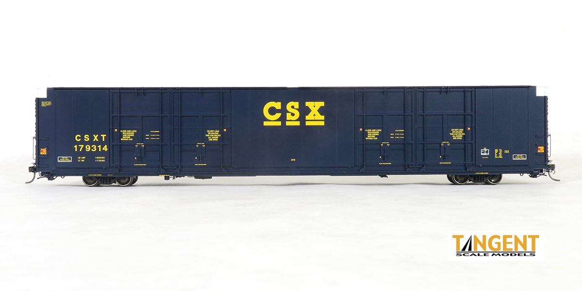 Tangent Scale Models 25517-01 HO Scale 86' Quad Door Auto Parts Boxcar CSX 179295