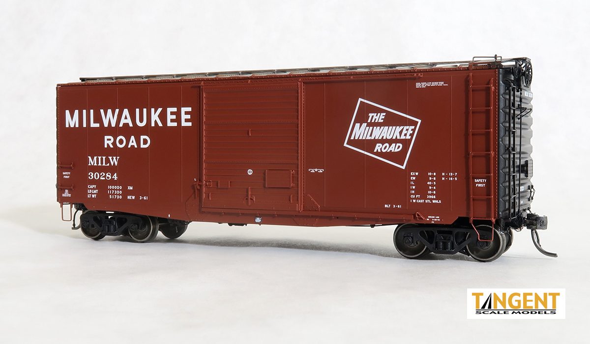 Tangent Scale Models 26013-03 HO Scale 40' PS-1 9' Door Boxcar Milwaukee Road MILW 30261