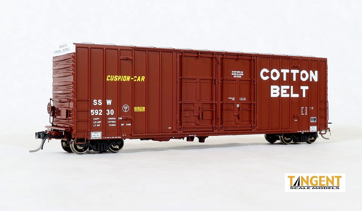 Tangent Scale Models 29011 50' High Cube Gunderson Boxcar Cotton Belt “B-70-42 1984+” SSW