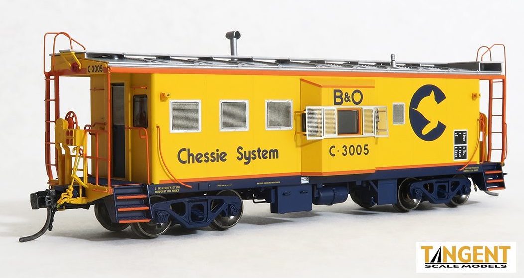 Tangent Scale Models 60018-01 ICC B&O I-18 Caboose Chessie System Raceland Repaint 1981+ B&O C-3005