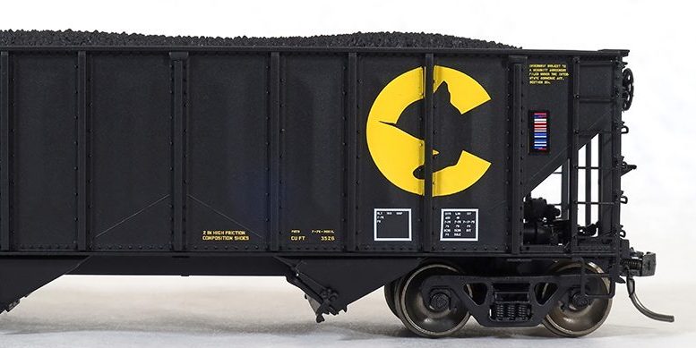 Tangent Scale Models 24160-39 PS 3562 Coal Hopper Chessie System B&O 197580
