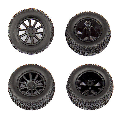 Team Associated 21426 SC28 1/28 Wheels and Tires Mounted