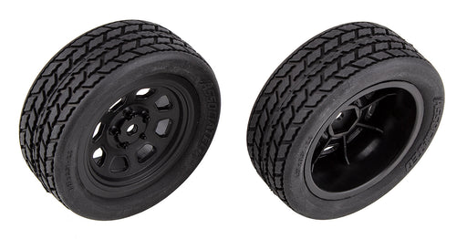 Team Associated 71194 Front Wheels with Street Stock Tires for SR10 Dirt Oval Car