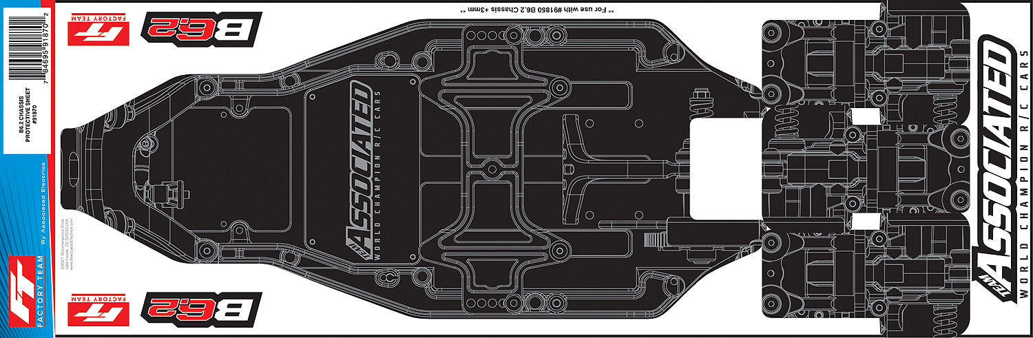 Team Associated 91870 Factory Team Chassis Protector Sheet for RC10B6.2