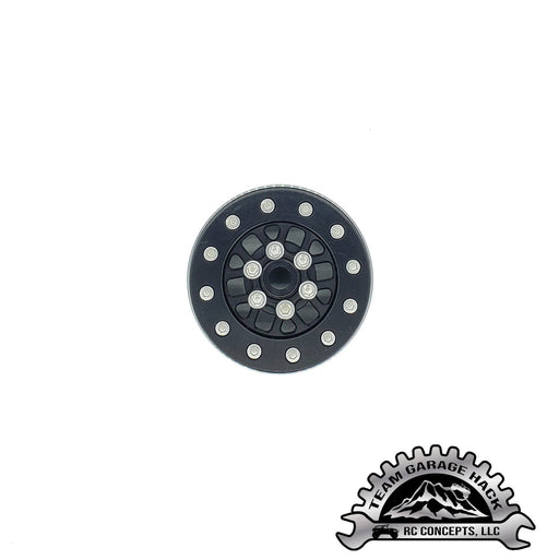 Team Garage Hack Black H.O. Boxcar E.B.R. Edition Wheels with Steel Inner Ring (1 Pair)