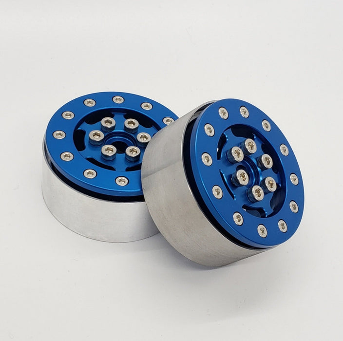 Team Garage Hack TGH-HH H.O. V1.1 E.B.R. Edition Wheels 1 Pair Blue/Aluminum