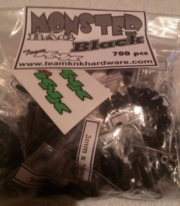 Team KNK (KNK700MBB) 700 Piece Monster Bag Black Oxide Hardware Kit