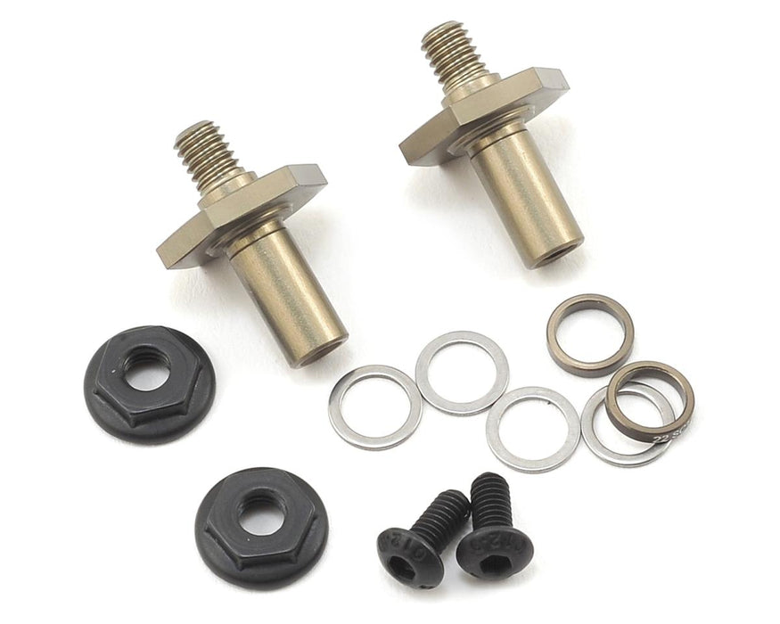 Team Losi Racing TLR232070 Aluminum 1mm Adjustable Front Axle Set with 12mm Hex for 22 Series
