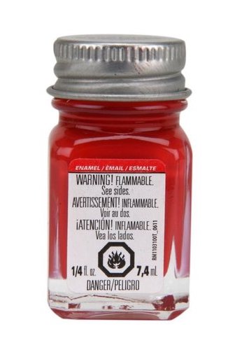Testors 1197TT Enamel Paint 1/4oz, Flat Cherry