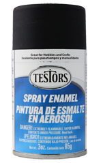 Testors 1249T Enamel Spray Paint 3oz Flat Black