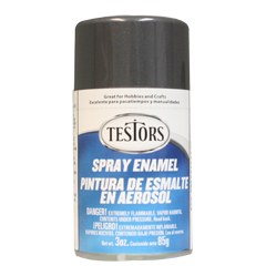 Testors 1253T Enamel Spray Paint 3oz Graphite Gray Metallic Enamel