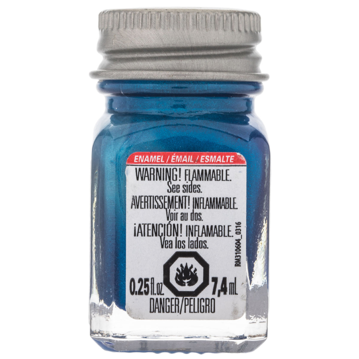 Testors 1539TT Enamel Paint 1/4oz Metal Flake Blue — White Rose