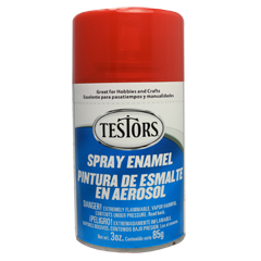 Testors 1607T Enamel Spray Paint 3oz Transparent Hot Rod Red