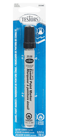 Testors 2538C Enamel Paint Marker, Gray