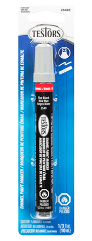 Testors 2549C Enamel Paint Marker, Flat Black