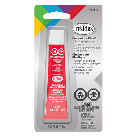 Testors 281218 Plastic Cement 5/8 oz