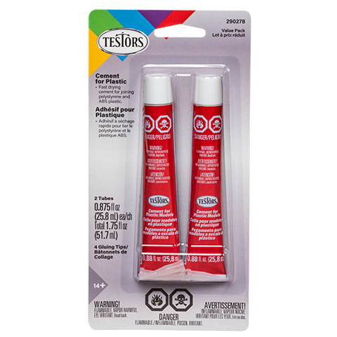 Testors 290278 Plastic Cement 2 Pack