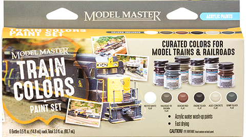 Testors 342300 Model Master Acrylic Paint Set Railroad Colors