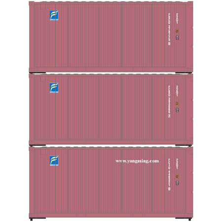 Athearn 27750 HO Scale 20' Intermodal Container 3-Pack Florens