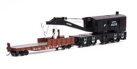 Athearn 75415 HO Scale 200 Ton Crane and Tender Conrail CR 45218