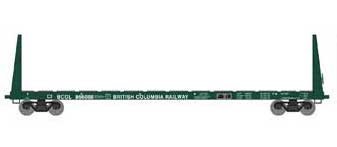 Athearn HO 90534 60' Bulkhead Flatcar British Columbia Railway BCOL 866088