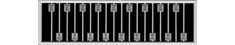 Tichy Train Group 2606 N Scale Highway Low Speed Limit Signs 18 Pack
