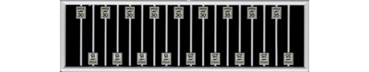 Tichy Train Group 2606 N Scale Highway Low Speed Limit Signs 18 Pack