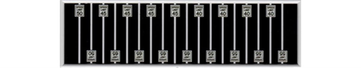 Tichy Train Group 2607 N Scale Highway High Speed Limit Signs 18 Pack
