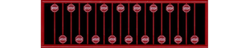 Tichy Train Group 2612 N Scale Modern Red Stop Signs 18 Pack