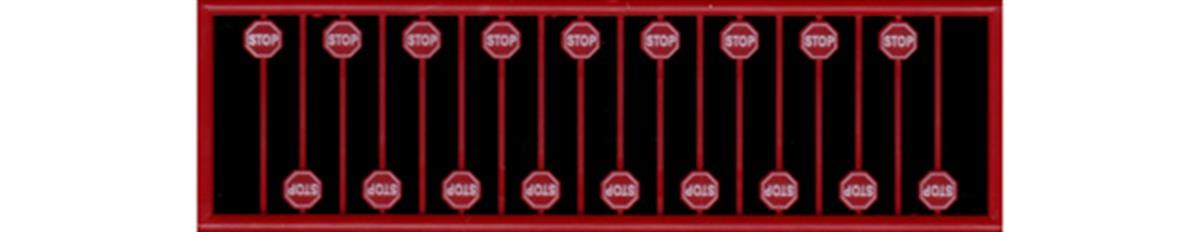 Tichy Train Group 2612 N Scale Modern Red Stop Signs 18 Pack