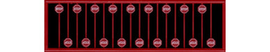 Tichy Train Group 2612 N Scale Modern Red Stop Signs 18 Pack