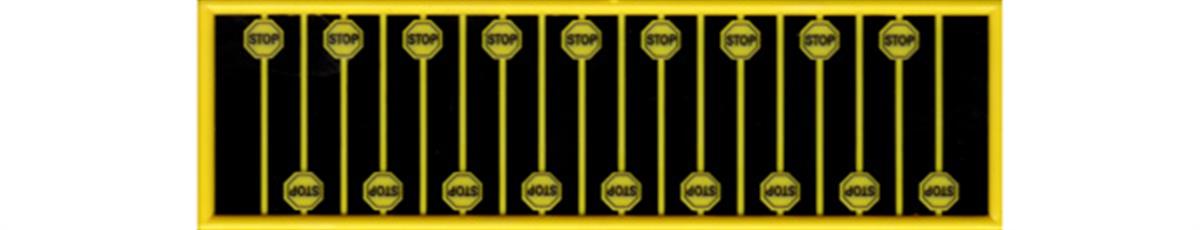 Tichy Train Group 2613 N Scale Early Yellow Stop Signs 18 Pack