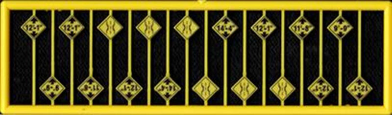 Tichy Train Group 2684 N Scale Bridge Clearance Warning Signs 18 Pack