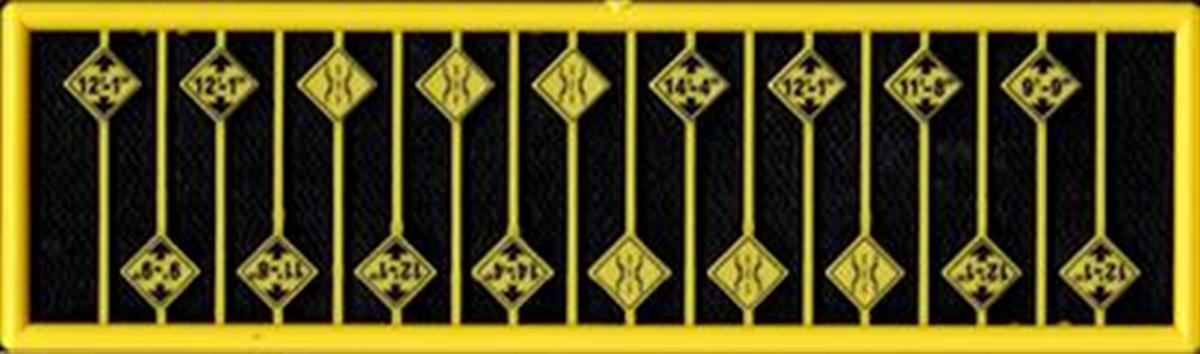 Tichy Train Group 2684 N Scale Bridge Clearance Warning Signs 18 Pack