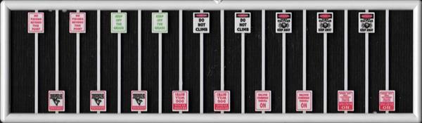 Tichy Train Group 2692 N Scale Assorted Warning Signs 18 Pack